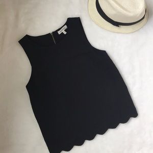 Black Scalloped Shirt